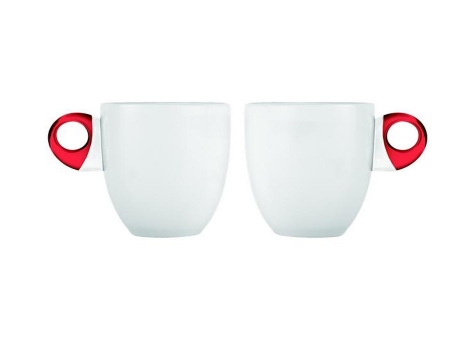 KUBKI 2szt Guzzini ART&CAFE ucho-czerwone
