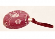 Patelnia DOMO Fantasy Flowers bordowe kwiaty 24 cm