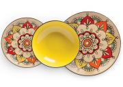Zestaw 3 talerzy yellow MEDITERRANEO Egan